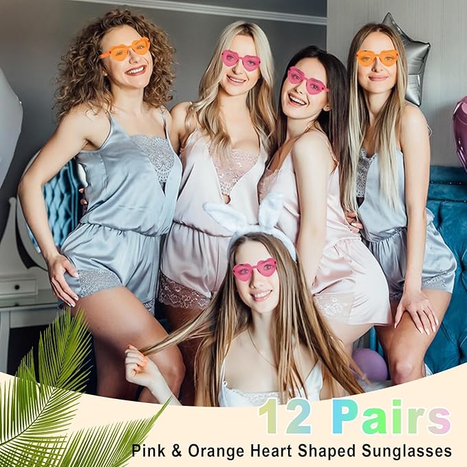 Heart Sunglasses 12/18/24 Pcs Heart Shaped Glasses for Women Cute Funny Party Glasses Party Favors Accessories