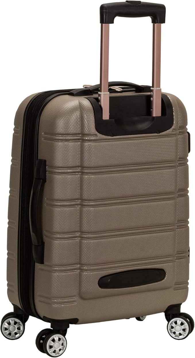 Rockland Melbourne Hardside Expandable Spinner Wheel Luggage, Carry-On 20", Silver