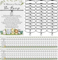 Thyle 50 Set Safari Baby Shower Favors for Guests Adjustable Bracelets with Message from The Bump Card Footprints Charm Baby Shower Bracelets for Gender Reveal Thank You Gifts