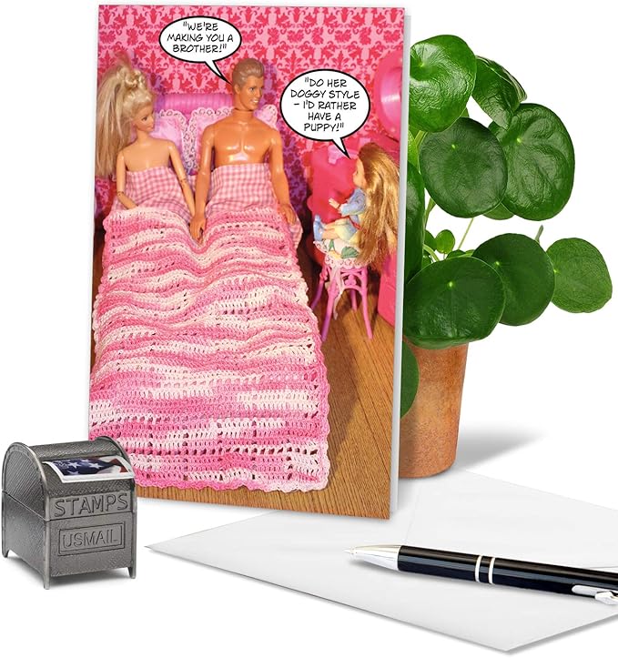 NobleWorks -1 Funny Birthday Card - Inappropriate Grown-Up Humor, Hilarious Birthdays (Buyer Discretion Advised) - Rather Have a Puppy 3604