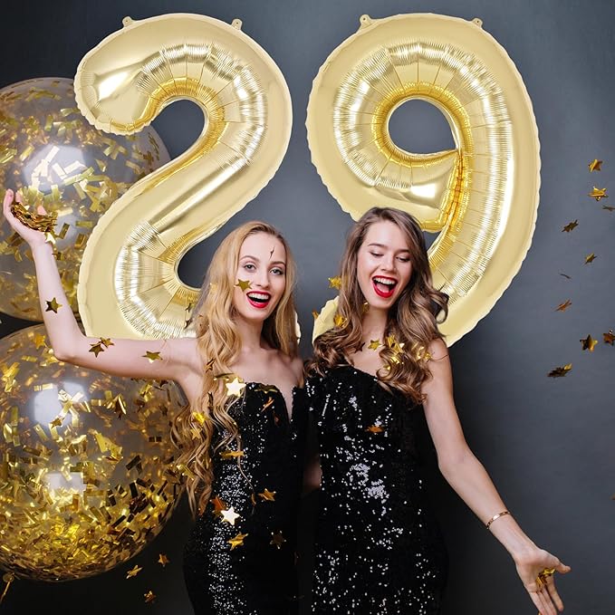 Light Gold Number 9 Balloon 40 Inch, Big Large Foil Helium White Gold Number Balloons, Giant Mylar Number 9 Balloons for 9 Year Old Birthday Party Decorations Supplies Anniversary