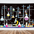 Imirell Chemical Science Birthday Backdrop 7Wx5H Feet Experiments for Kids Boys Chemistry Lab Mad Scientist Research Polyester Fabric Cool Photography Backgrounds Photo Shoot Decor Props Decoration