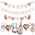 Pirese Rose Gold Happy Engagement Banner, Just Engaged Banner, Happy Engagement Party Decorations Sign | Just Engaged Decorations | Almost Married Decorations | Congratulations Wedding Decorations