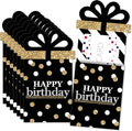 Big Dot of Happiness Adult Happy Birthday - Gold - Birthday Party Money and Gift Card Sleeves - Nifty Gifty Card Holders - Set of 8