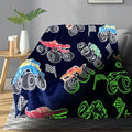 TEHALK Monster Truck Blanket for Boys/Girls/Kids/Toddler/Baby, Monster Truck Toys for Boys Age 3-12, Car Blanket for Birthday/Unique Gifts 40"x 60"