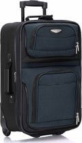 Travel Select Amsterdam Softside Expandable Luggage with Rolling Wheels, Navy, 21-Inch Carry-on
