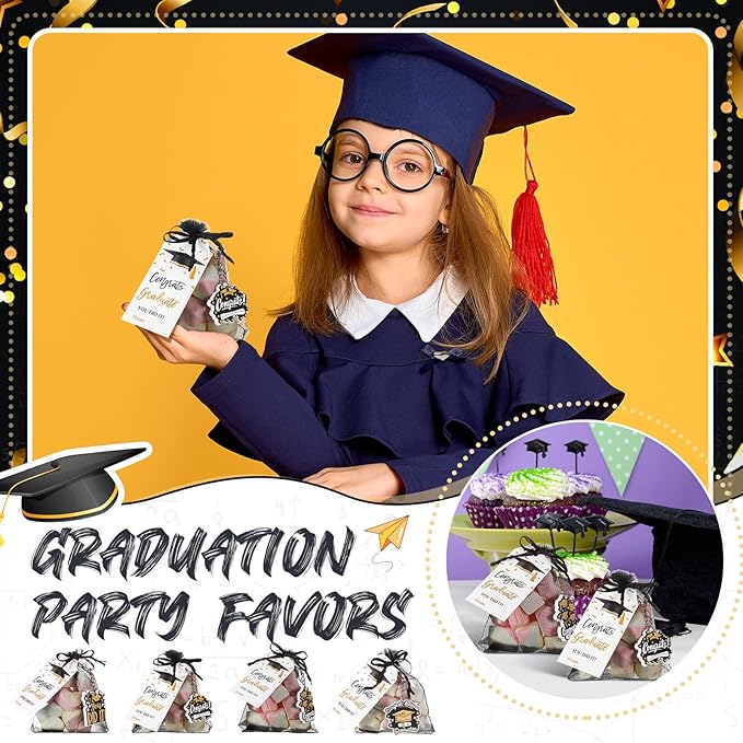 24 Set Graduation Keychain 2026 for Students Bulk Class of 2026 Grad Keychain Gift with Tags and Organza Bags for School Graduation Classroom Exchange Gifts, Teacher Student Award Party Favors