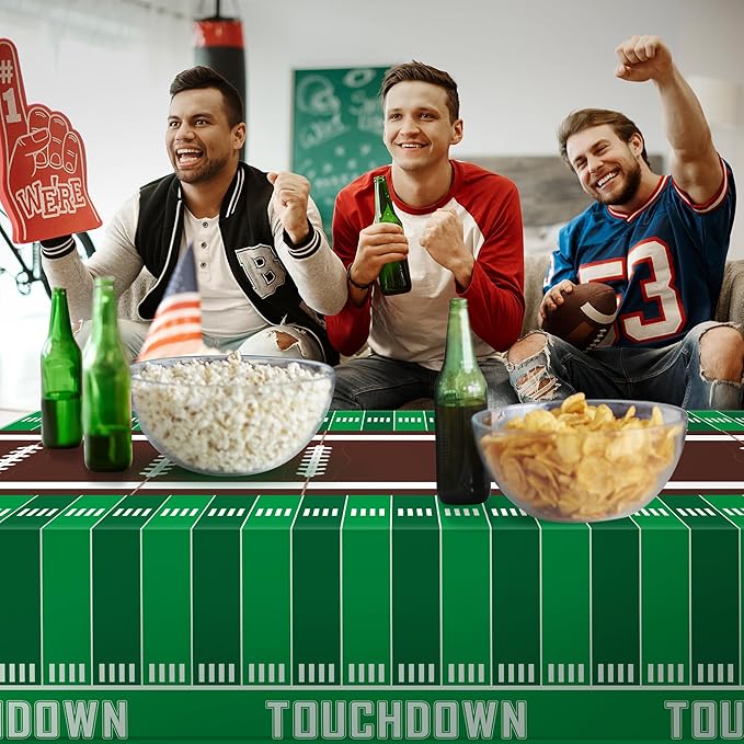 OHOME 2 Pack Super Game Bowl Party Decorations 2026 - Football Party Decorations | Football Tablecloth - Football Supplies Favors Decor Accessories for Birthday Banner Backdrop,54" X 108"