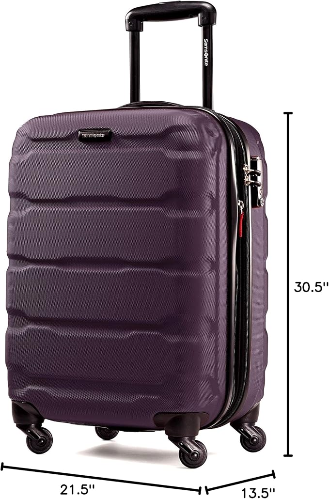 Samsonite Omni PC Hardside Expandable Luggage with Spinner Wheels, Purple, 3-Piece Set (20/24/28)