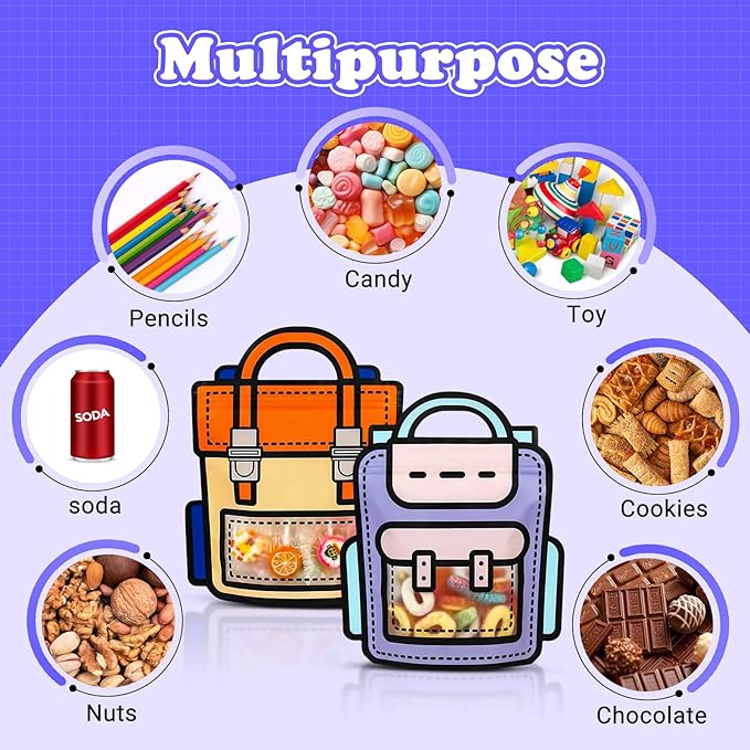 Muitcdo 30 PCS Bulk Gift Goodie Bags for Kids Birthday Party, Small Children Party Favor Bags with Stand-up Bottom, Grip Seal Students Cute Treat Snack Candy Bags for Back to School, Classroom, Travel