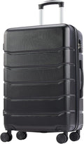 OLIXIS 29 Inch Luggage, Hardside Checked Suitcase with Spinner Wheels, Lightweight ABS Hard Shell Travel Luggage, TSA Approved Lock, Expandable Large Suitcase for Business & Travel–Black