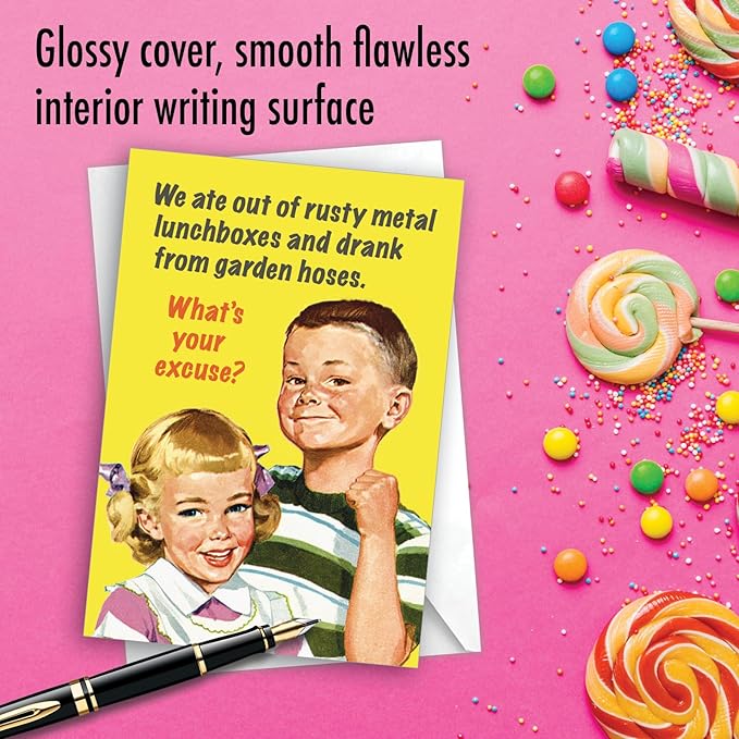 NobleWorks Funny Birthday Greeting Card with 5 x 7 Inch Envelope (1 Card) Bday Your Excuse C11079BDG