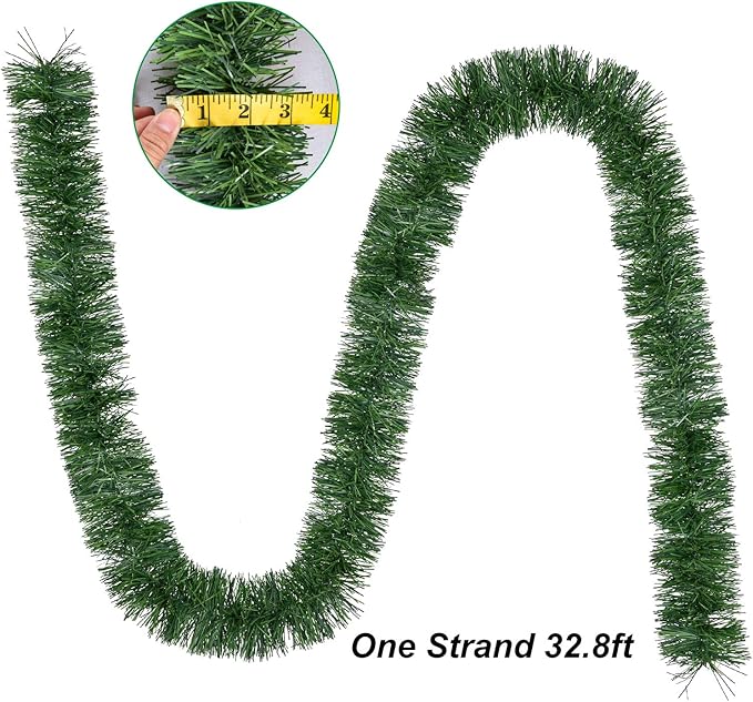 DearHouse 50 Ft Christmas Garland, Artificial Greenery Garland Soft Garland for Holiday Wedding Party,Stairs,Fireplaces Decoration for Outdoor or Indoor Use