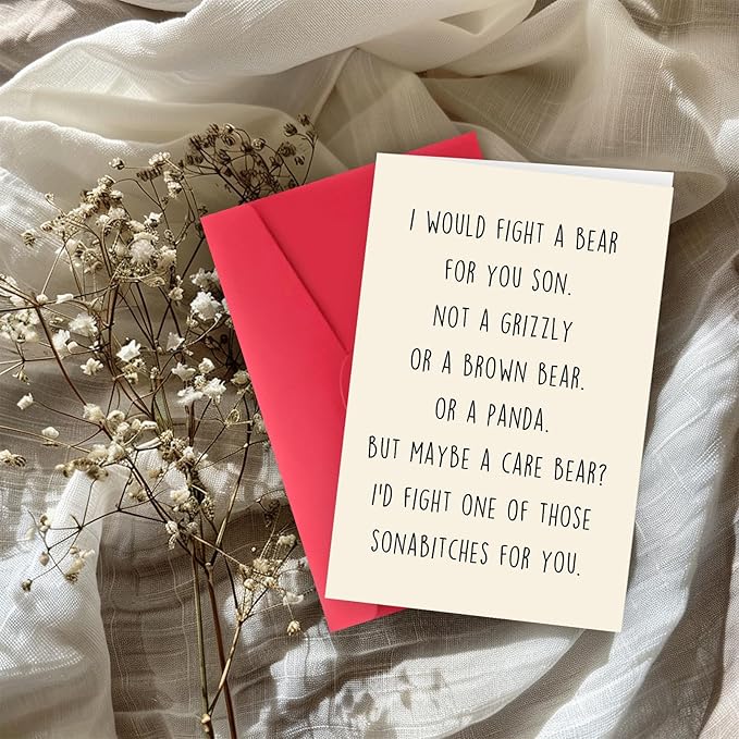 Funny Birthday Card for Son, Birthday Gifts for Son Adult from Parents, Gifts for Him