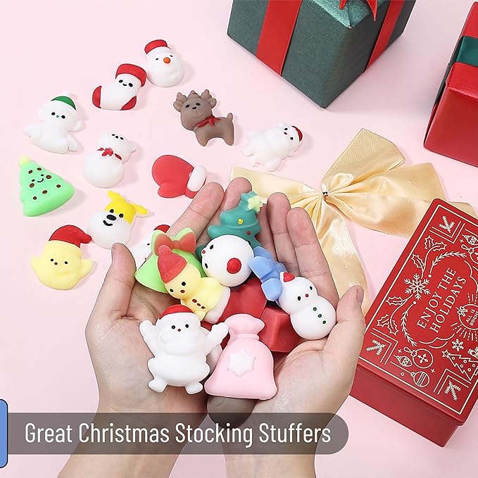 Mr. Pen- Christmas Squishy Toys, 48 pcs, Holiday Squishies, Christmas Squishies for Kids