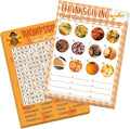 COCHIE 30 Players Thanksgiving Games for Family Party Adults Office Large Groups, Word Search Games, Food Quiz Game, Fall Classroom Activities with Answer Key (Thanksgiving B)