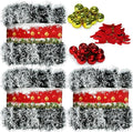3 Pack 150Ft Greenery Garland with Snow, for DIY Christmas Tree Crafting-Green Snowy Pine Streamers for Outdoor & Indoor Christmas Decorations Artificial Twist Garland for Indoor/Outdoor