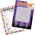 COCHIE 30 Players Halloween Party Games for Adults Family Office Large Groups, Horror Movie Name Pictionary Game, Guesstures Game, Word Search Games with Answer Key (Halloween Purple)
