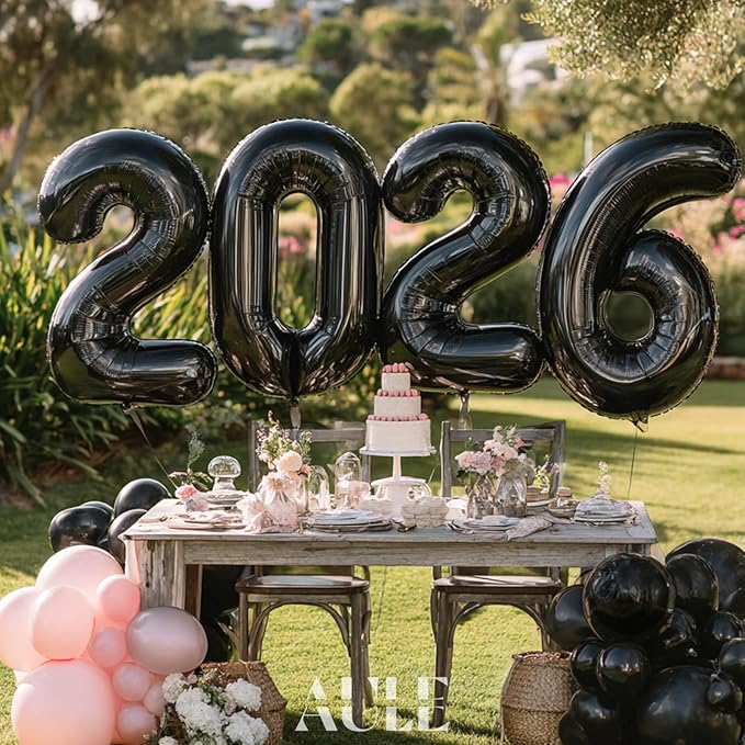 AULE 40 Inch Large 29 Number Balloons Black, Big Foil Number Balloons, Giant Helium Happy 29th Birthday Party Decorations for Man and Women, Huge Mylar Anniversary Party Supplies
