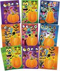Halloween Stickers for Pumpkins 24 PCS Make-a-Face Stickers Halloween Pumpkin Craft Stickers, Make Your Own Halloween Stickers Halloween Party Favors Treats Party Games Goody Bag Filler