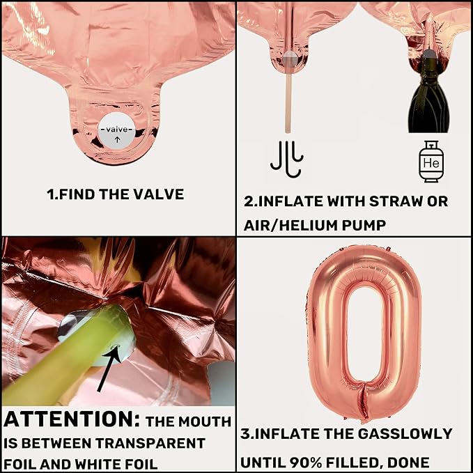 MOVINPE Rose Gold Birthday Party Decoration, Happy Birthday Banner, Rose Gold Fringe Curtain, Foil Tablecloth, Heart Star Foil Confetti Balloons, 10g Table Confetti for Women Girl Birthday Party