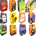 PQZYJJ 62 Pack Halloween Treat Bags With 72pcs Stickers - Trick or Treat Goodie Gift Bags for Kids Party Favor
