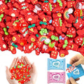 50 Pcs Red Series Mystery Mini Resin Blind Bag – Cute Tiny Figurines for Collecting, DIY Crafts, Dollhouse Decor, Christmas Stocking Stuffers & Holiday Surprise Gifts