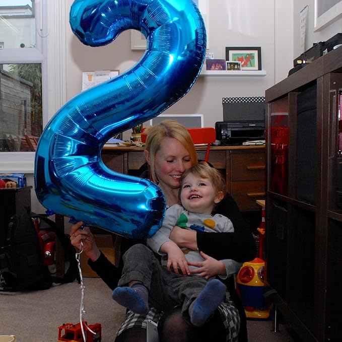 Number 6 Balloon 40 Inch, 6th Birthday Balloon for Boy Girl, Dark Blue 16 60 61 65 Numbers Balloons Birthday Party Wedding Events Decorations