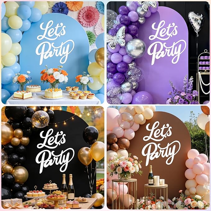 Babenest Let's Party Felt Sign, Reusable White Letter Banner for Backdrop, Balloon Arch Decor, Party Supplies for Graduation, Birthday, Wedding, Bachelorette, Christmas, Home Bar, Man Cave Wall Decorations