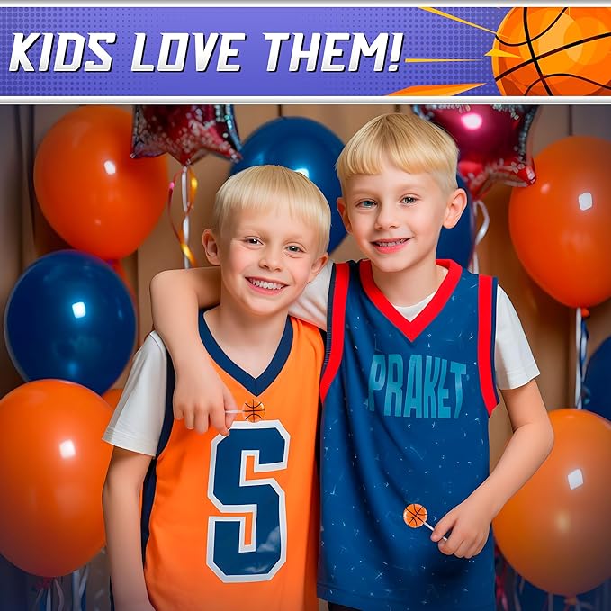 Basketball Lollipops 12pk- Basketball Candy For Basketball Party Favors & Basketball Party Supplies - Snacks & Candy Basketball Suckers For Basketball Decorations