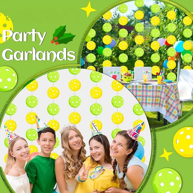 Xinnun Pickle Sport Party Decorations Funny Pickle Garlands Banners Green Banner Cutouts Ribbon Streamers for Sport Theme Party Baby Shower Birthday Decorations Supplies