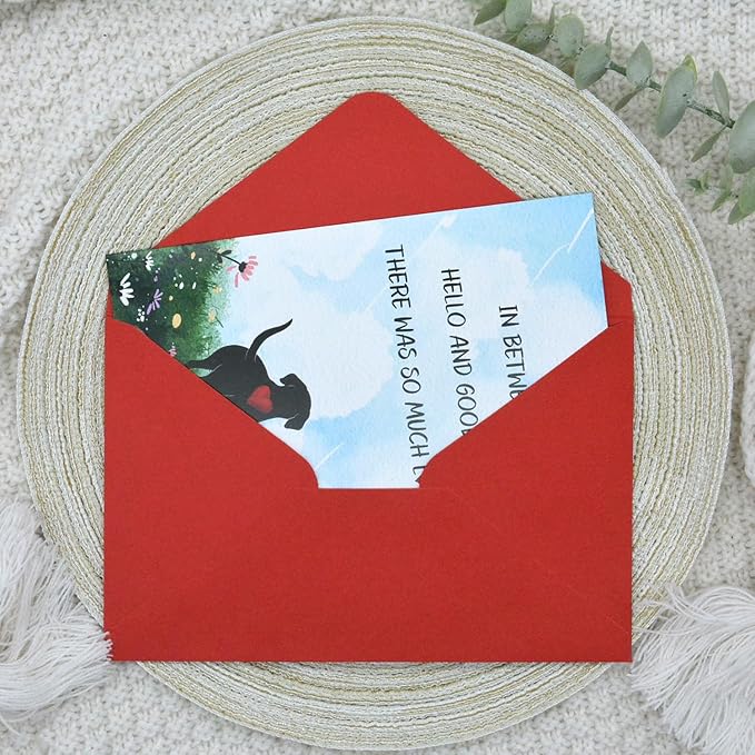 Pet Sympathy Cards for Dog loss Condolence Bereavement Card for Owner & Family Mourning and Missing Messages
