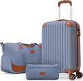 Cosbarn Carry On Luggage Sets 3 Piece, 20 Inch Luggage 22x14x9 Airline Approved with Wheels and TSA Lock, ABS Lightweight Hardshell Travel Suitcase Set with Duffel Bag Travel Bag for Men Women