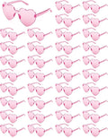 36 Pairs Heart Sunglasses for Women Heart Shaped Sunglasses Bulk Pink Heart Glasses for Party Favor(pink)