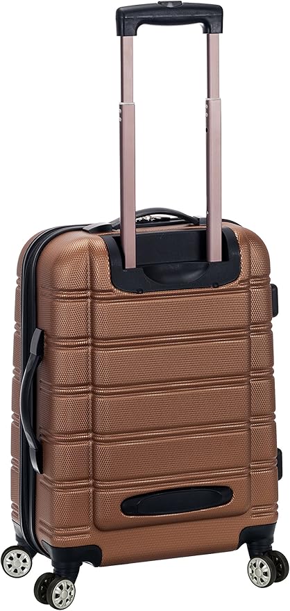 Rockland Melbourne Hardside 2 Piece Expandable Spinner Wheel Luggage Set, (20"/28"), Brown