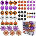61PCS Halloween Tree Ornaments Ball Hanging Decorations Pumpkin Bat Witches Spider Halloween Decor Home Decor Indoor for Party Holiday