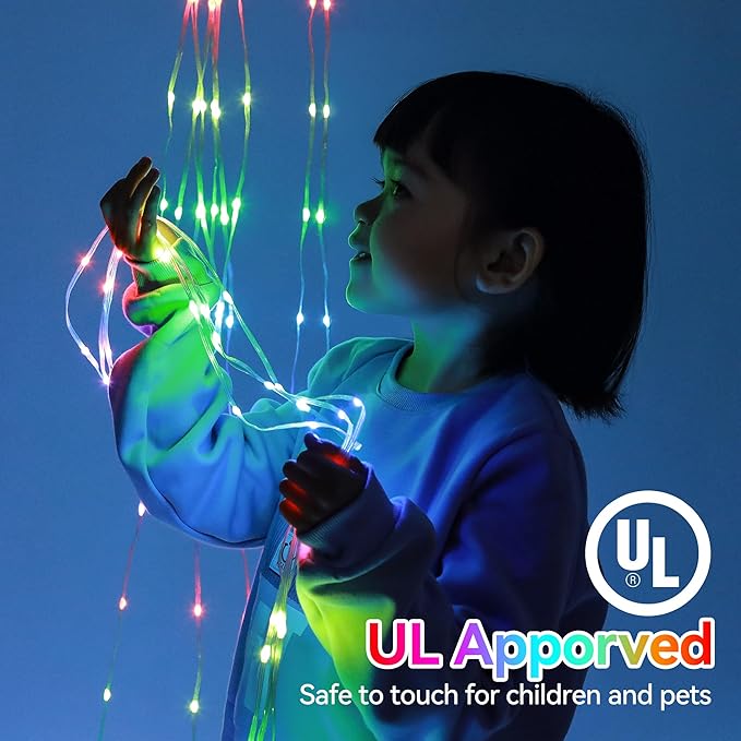 PUHONG Color Changing Christmas Lights, 335 LED RGB String Light with Remote & Timer, Waterproof Outdoor Twinkle Christmas Tree Lights for New Year, Halloween, Birthaday, Party Decor (RGB)