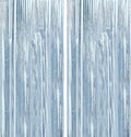 Silver Glitter Foil Backdrop 2 Pack for Birthday, Baby Shower, Wedding Engagement, Holiday Celebration Party Decorations, 3.3 FT x 6.5 FT, Silver