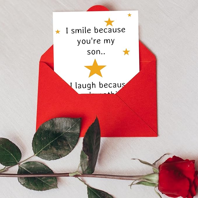 Unique Birthday Card for My Son,Special Birthday Gifts for Son from Mom and Dad, Joke Son's Birthday Gift for Stepson