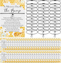 Thyle 50 Set Bee Baby Shower Favors for Guests Adjustable Bracelets with Message from the Bump Card Footprints Charm Baby Shower Bracelets for Gender Reveal Thank You Gifts