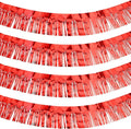 WILLBOND 4 Packs 40 Feet Fringe Garland Foil Fringe Garland Metallic Tinsel Foil St. Patrick's Day Hanging Banner for Wedding Birthday Parties Holiday Decorations Graduation