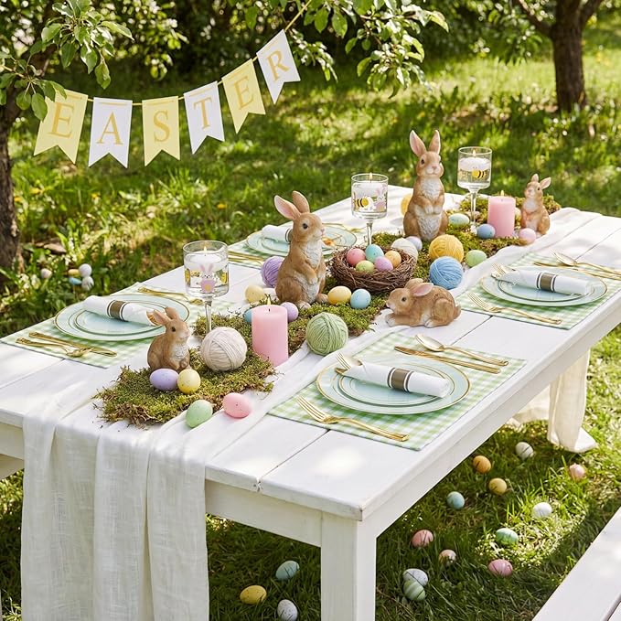 175PCS Sage Green Plastic Plates - Heavy Duty Green Plates Disposable - 25Guests Plastic Dinnerware with Rolled Napkins for Spring/Birthday/Baby Shower/Easter