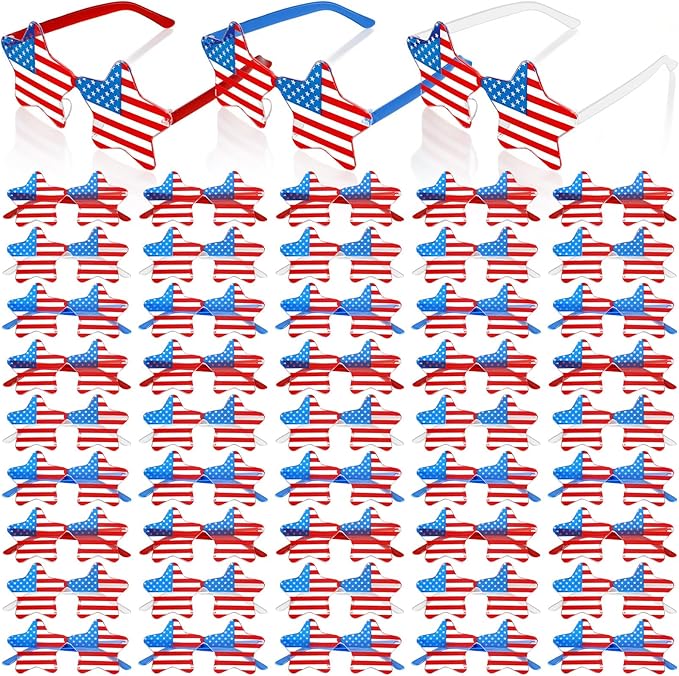 4th of July Star Glasses American Flag Glasses Patriotic USA Flag 250th Anniversary Independence Day Decoration