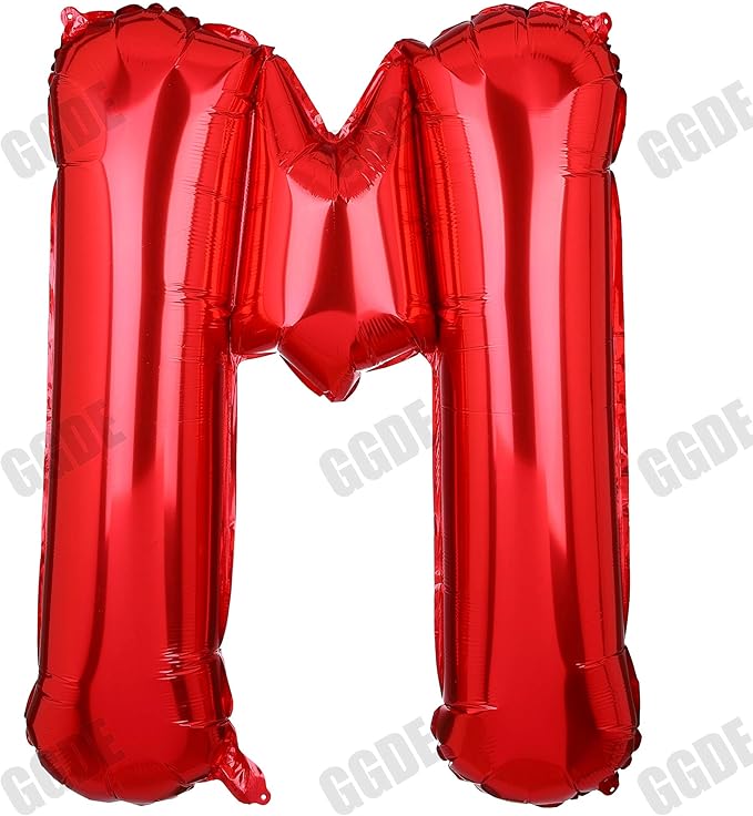40 Inch Big Red Letter Balloons Foil Mylar Wedding Bachelorette Wedding Birthday Bridal Shower Anniversary Celebration Graduation Party Decoration Alphabet M (A-Z)
