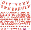 DIY Letter Banner 131PCS Personalized Letter Banner (DL-Rose Golden)