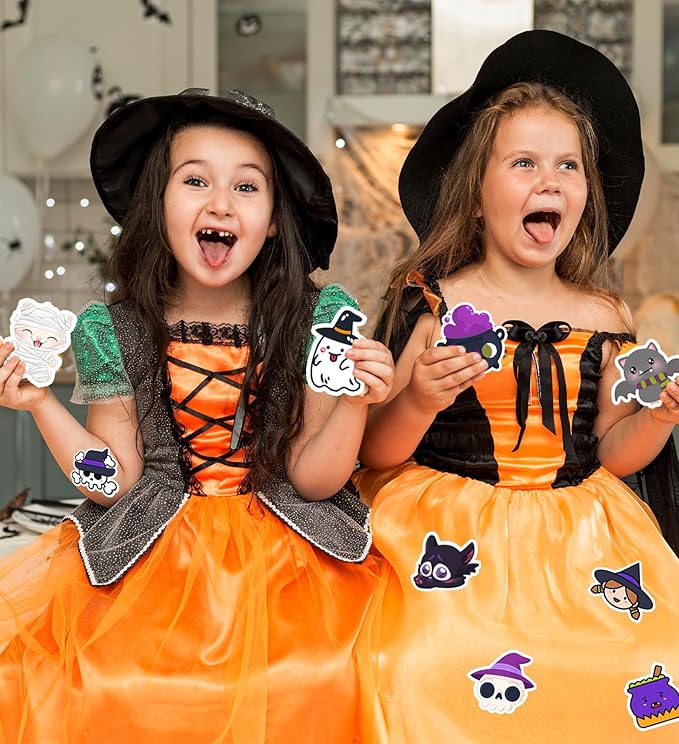 Halloween Party Favors, Halloween Stickers, 100 PCS Non Repeating Vinyl Waterproof Stickers for Teens, Hall-oween Decorations Games Treats Classroom Crafts Gifts Party Supplies