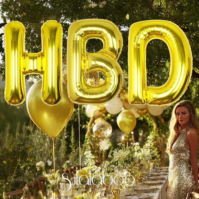 40Inch Gold Letter C Balloon Foil Helium Letter Balloons A-Z Giant Large Mylar Big Party Balloon for Birthday Party Decorations