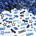 Blue and Black Graduation Confetti 2026, 1000 Pcs Congrats Grad Confetti Class of 2026 Party Table Centerpiece for Graduation Party Decorations