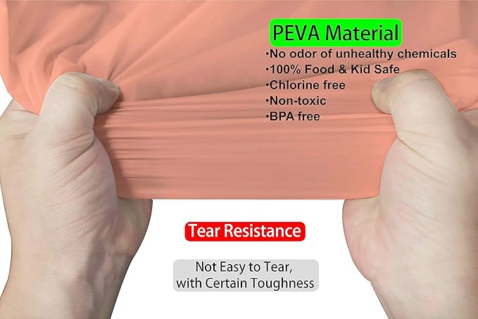 Peach Plastic Tablecloths 2 Pack Rose Gold Disposable Table Covers 84 Inch Circle Bridal Shower Party Tablecovers PEVA Table Cloths for BBQ Picnic Birthday Wedding Parties and 6 ft Round Table Use