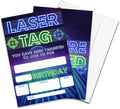 Laser Tag Birthday Party Invitations - You Have Been Targeted - 20-Pack of 4''x6'' Invite Cards with Envelopes, Double-Sided Fill In Birthday Party Celebrate Supplies & Decoration For Boys Teens - A08